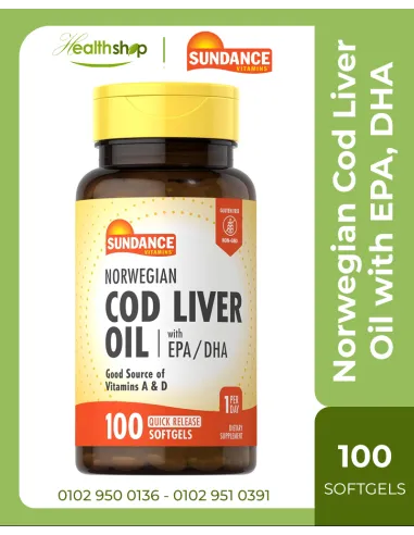 Norwegian Cod Liver Oil with EPA, DHA - 100 Softgels