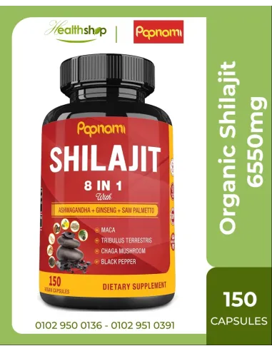 Papnami Organic Shilajit Extract Capsules 6550mg - 150 capsules