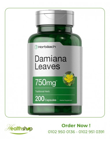 Damiana Leaf 750mg | 200 Capsules | Horbaach | Men  |