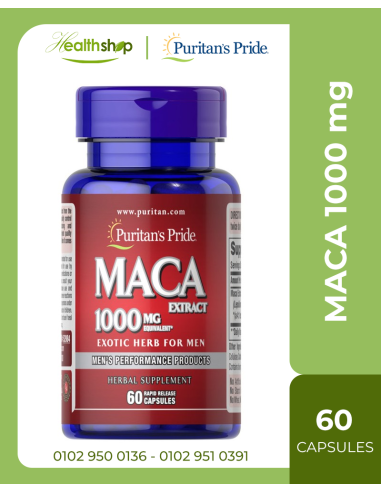 MACA 1000 mg - 60 Capsules - Exotic herb for men ( Best Before 7/2025 )