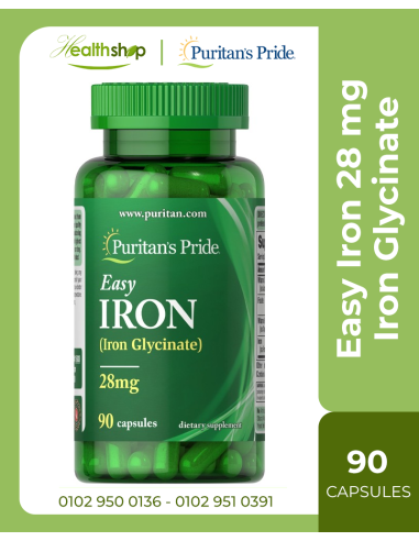 Easy Iron 28 mg (Iron Glycinate) - 90 Capsules ( Best Before 11/2025 )