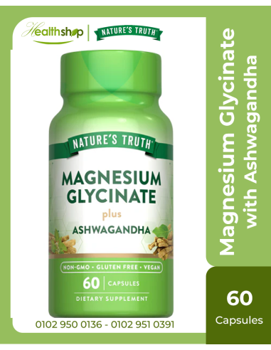 Magnesium Glycinate plus Ashwagandha - 60 Capsules